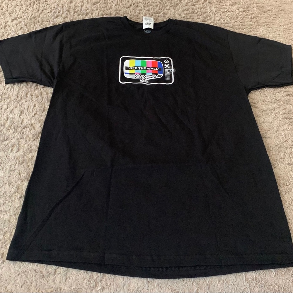 Men’s VANS Off the Air TV Television Black T-Shirt